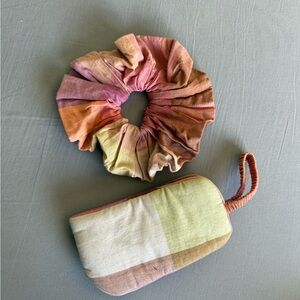 NWOT - Rujuta Sheth Travel Set: Drawstring Pouch, Scrunchie & Sleep Mask